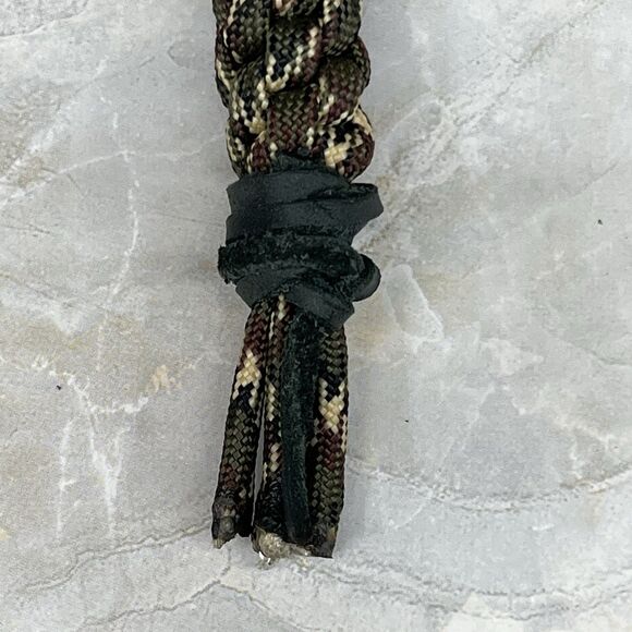 Paracord Braided Keychain Carabiner Key Ring Green Handmade Macrame Swivel Clasp - Picture 11 of 12